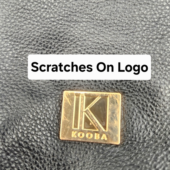 Kooba Everette Shoulder Tote Bag Black Slouchy Soft Pebbled Leather Expandable - Picture 11 of 15